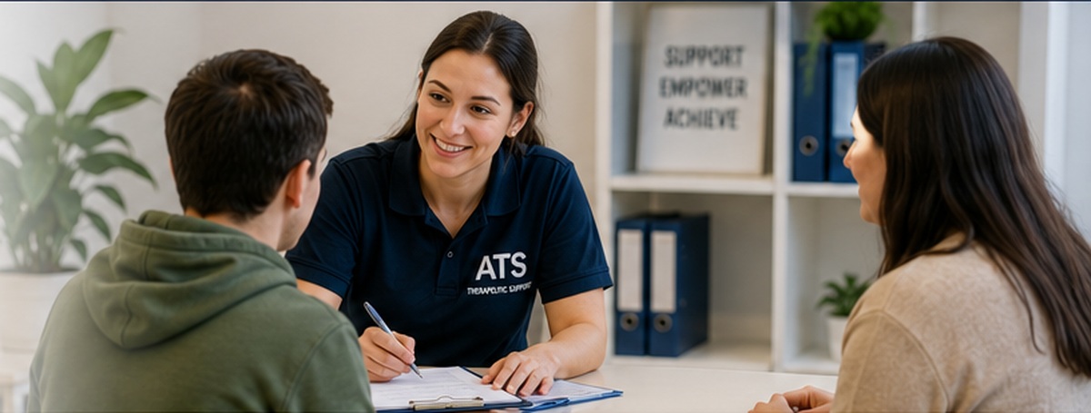 ATS Therapeutic Support Officer providing professional person-centred support
